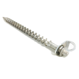 Tent Screw | Heat Treated Cast Aluminium | 660mm Screw | 33mm Flight | With Stainless Steel Mounting Bracket